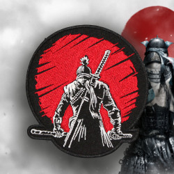 Sekiro: Shadows Die Twice broderie Samurai brodé jeu Patch thermocollant / Velcro